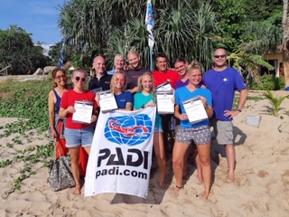 Congratulations to all new PADI dive instructors on Koh Lanta